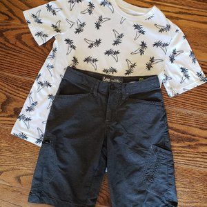 Boys Size 12 Lee Shorts and Urban Pipeline Palm Tree T-Shirt